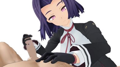 Tatsuta Gives a Handjob to Nubilia