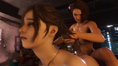 Three is a magic number: Claire, Jill and Ada threesome adventure in the bedroom!