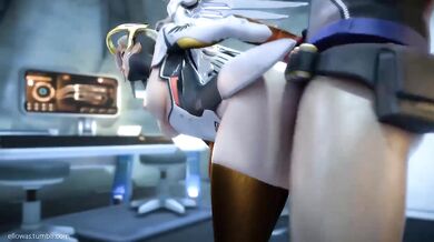 SOLDIER 76 BREAKS HIS RIFLE INSIDE MERCY’S TIGHT ASSEMBLAGE, DELIVERING A PULSE-POUNDING PORNOGRAPHIC EJACULATION