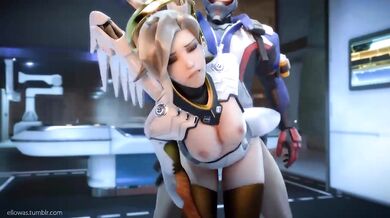 SOLDIER 76 BREAKS HIS RIFLE INSIDE MERCY’S TIGHT ASSEMBLAGE, DELIVERING A PULSE-POUNDING PORNOGRAPHIC EJACULATION
