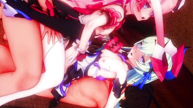 Watch this XXX video of two sexy Russian girls, Rozaliya and Liliya, having a steamy lesbian threesome with a mysterious masked stranger