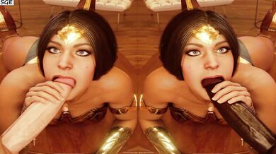 Twin Sisters Take Turns Sucking Superman and Wonder Womans Cock in the Justice Leagues Secret Lair - Blowjob Mansion #19!