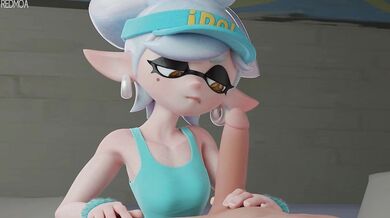 The Naughty Inkling and Her Red Moa Love Handjobs!