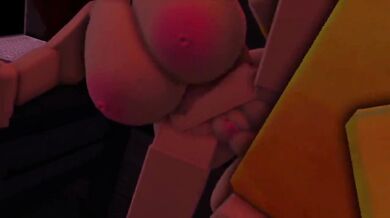 Big-titted slut explores various kinds of sex in Roblox