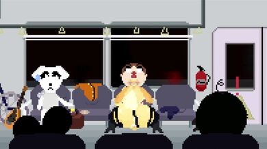 Sexy Isabella gets hot and heavy on the subway with a stranger