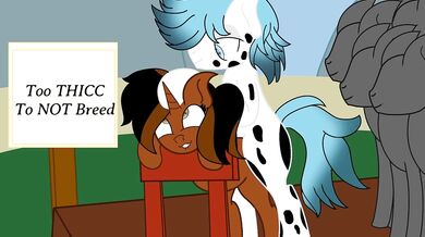 A sexy, furry stallion with a spot on his cock takes Dylina for a wild public ride