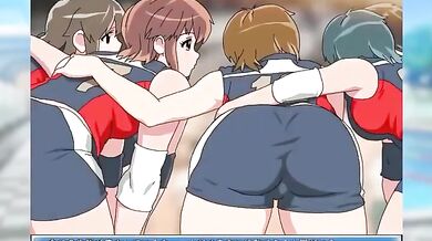 Four-way love between four hot girls in tight latex bodysuits!