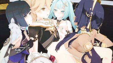 The Ecstasy of the Mind-Controlling Orgasm: The Genshin Impact Fucking Party!
