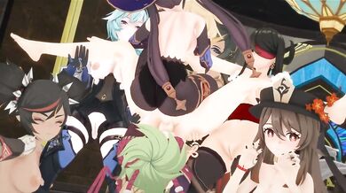 The Ecstasy of the Mind-Controlling Orgasm: The Genshin Impact Fucking Party!