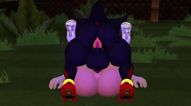 Two-Headed Shemale Futa Slut in Leather and Lace