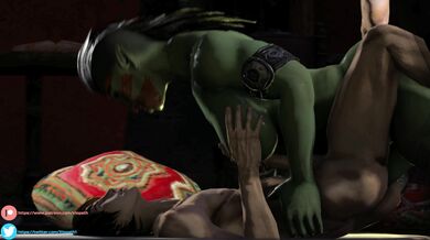 Tits and Ass in Motion - Orcess Futa Takes on the Male Missionary Kiss