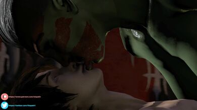 Tits and Ass in Motion - Orcess Futa Takes on the Male Missionary Kiss