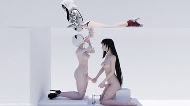 Office MILFs get gangbanged by sexy guys Tifa loses control and pumps loads of cum!