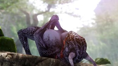 The Nubile Argonian and her Jutte - A beachside solo session