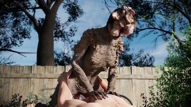 Alice is crying while she clicks on her mouse and keyboard in a dark room, increasing the intensity of the scene with every click