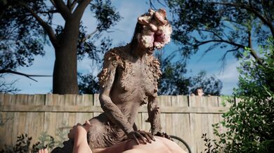 Alice is crying while she clicks on her mouse and keyboard in a dark room, increasing the intensity of the scene with every click