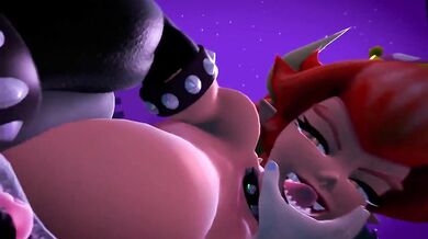 Reborn as a Sexy Bowsette, She Fucks the Angle in an Amateur SFM Video