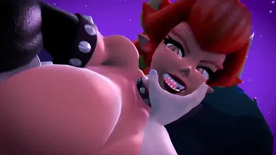 Reborn as a Sexy Bowsette, She Fucks the Angle in an Amateur SFM Video