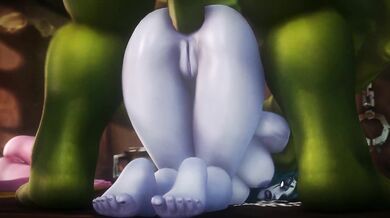 The Mighty Orc Warrior Breaks Into Ziahnas Tight Cave Hole and Pounds Her Hard