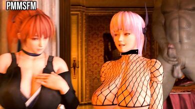 Kasumi spying on Ayane - PMMSFM