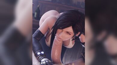 Taste the crispy cream Tifa Lockhart Blowjob {GCRaw} ( Final Fantasy )