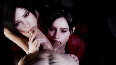 Watch as Claire and Ada take turns giving each other blowjobs, then swapping over to balljobs in stunning 4K resolution!