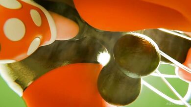 Big Breasted Babe with a Big Penis becomes Sucked Dry by Piranha Plants! as the plant life devours her assets and leaves her helplessly flaccid