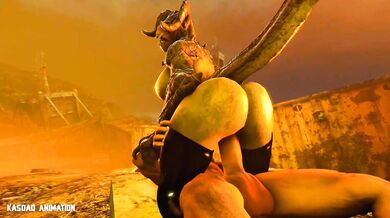 Female Deathclaw Rides a Big Human Dick [Hardcore]