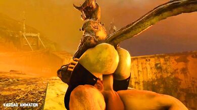 Female Deathclaw Rides a Big Human Dick [Hardcore]