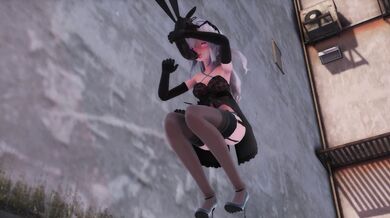 Busty babe Haku gets fucked by an insect in a dirty back alley (Goutouren)