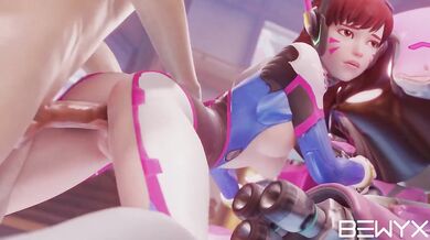 Overwatchs DVA Gets Taken from Behind by Bewyx, the Anal Queen!