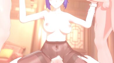 A young girl gets fucked by a group of horny aliens in her bedroom