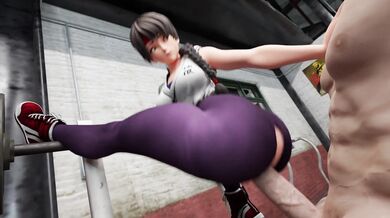 Yuri Sakazaki and her Gym Partners have an erotic adventure in the shower room, leaving their partners breathless