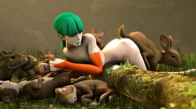 Morrigans Love for Bunnies Increases Tenfold with Santalols Help!