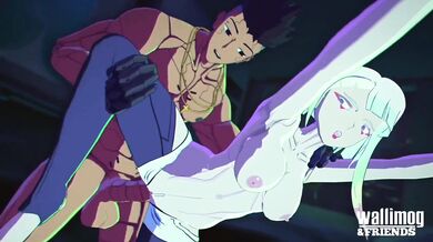 The naughty David and the seductive Lucy meet in the Wallimogs and engage in some hot action