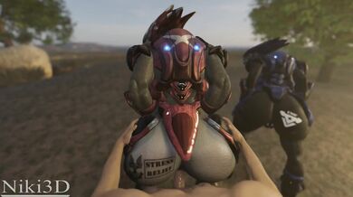 The Human Male and Female Sangheili - A Hentai Stress Relief Session with Niki3d