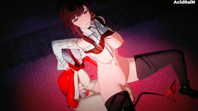 MILF Kafka has hot sex with Himeko in the forest [audio clip] HSR