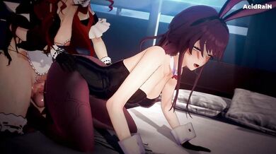 MILF Kafka has hot sex with Himeko in the forest [audio clip] HSR