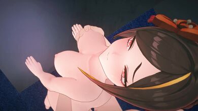 [Genshin Impact] Chiori rides a giant penis while having sex with her lover!