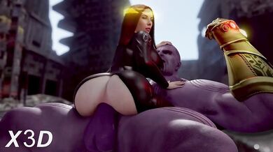 The Avengers sexy assassin is in for a rude awakening when the Mad Titan shows up to give her a reality check!