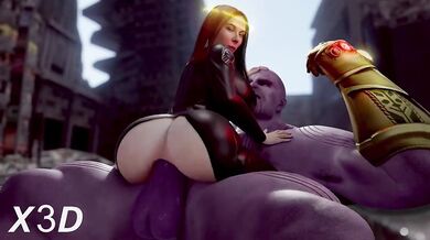The Avengers sexy assassin is in for a rude awakening when the Mad Titan shows up to give her a reality check!