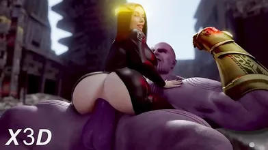 The Avengers sexy assassin is in for a rude awakening when the Mad Titan shows up to give her a reality check!