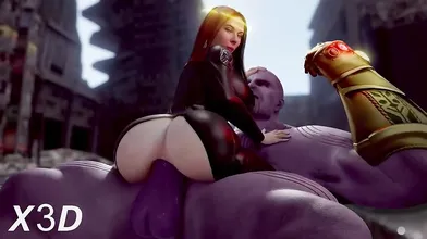 The Avengers sexy assassin is in for a rude awakening when the Mad Titan shows up to give her a reality check!