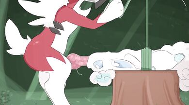 Watch the hot and steamy action as two sexy Vulpix girls get raped by a big and hairy Dengeon!