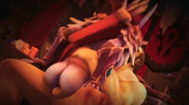 Sylvanas Fucking Nathanos while his brother Genn Greymane watches in the shadows in The G Works