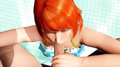 ----------------------------- Caitlyn enjoys a hot day at the pool with two sexy lifeguards!