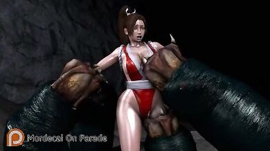 Watch Mai Shiranui get dirty in a pit of mud and filth!