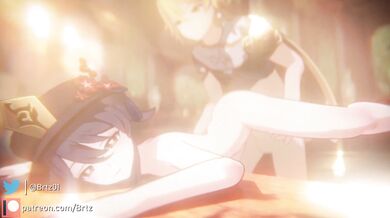 After a long day of chores, Hu Tao decides to take some time for herself and indulge in her secret passion