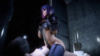 Watch as Motoko gets fucked by a giant robotic penis in this steamy sex scene!