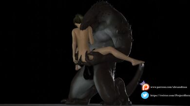 The Lustful Lizard Man: 3D Stretching and Fucking of a Beautiful Woman